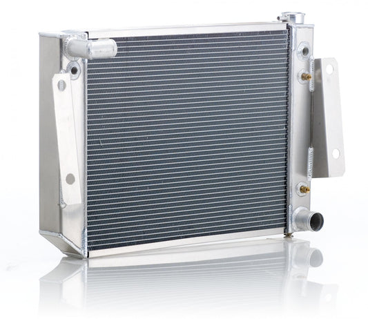 Radiator Direct-Fit Polished Finish for 74-88 Jeep J-Series w/Auto Trans Radiator Be Cool