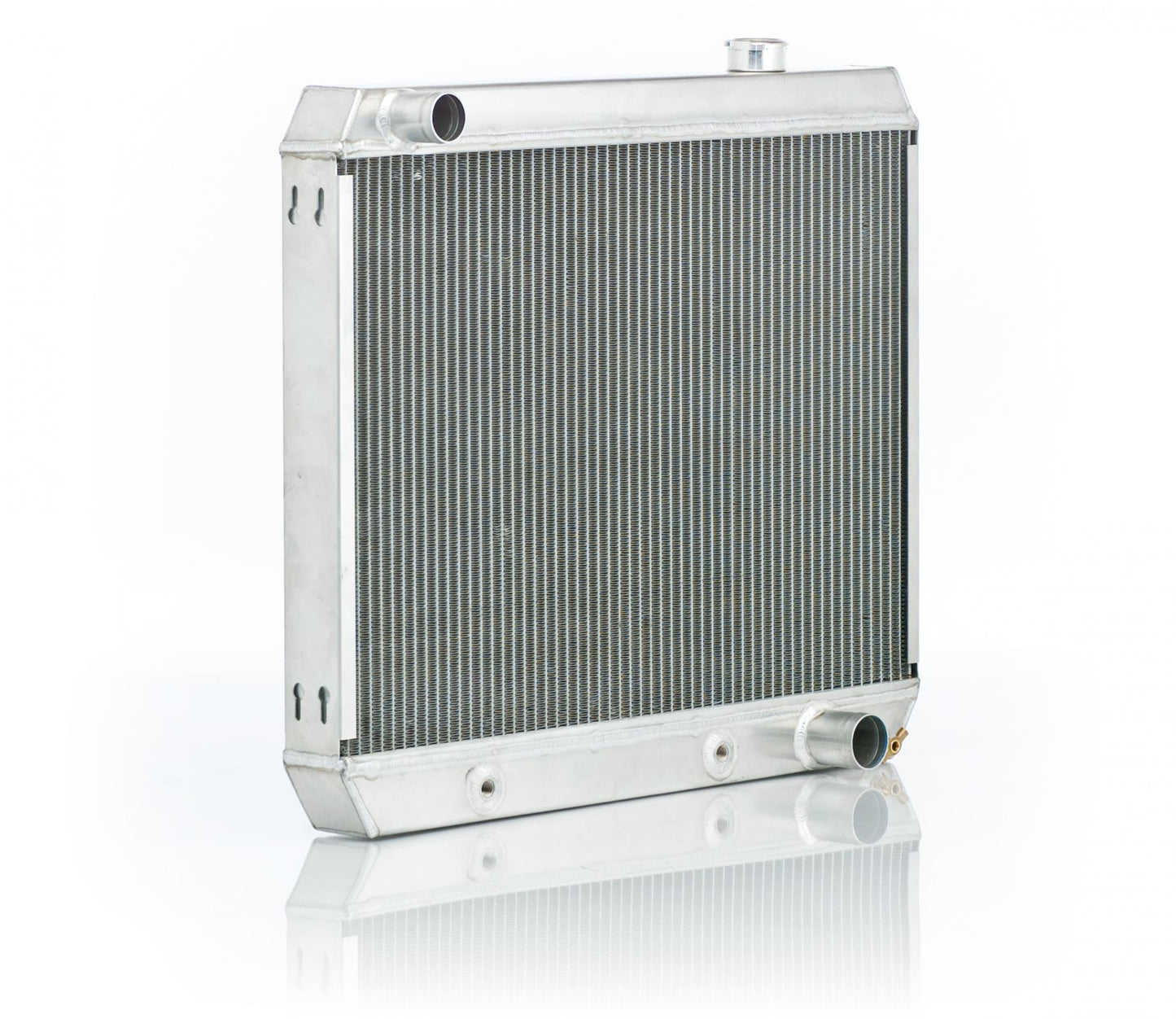 Downflow Radiator Direct-Fit Polished Finish for 63-66 Chevrolet/GM 1/2, 3/4, 1 Ton Pickups/Suburban/Panel Delivery Radiator Be Cool-1