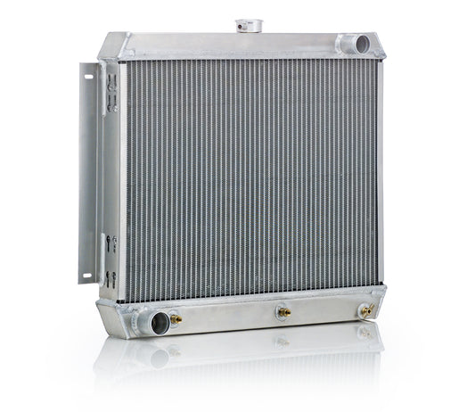 Downflow Radiator Direct-Fit Polished Finish for 46-52 Ford F100 Pickup Truck w/Auto Trans Radiator Be Cool-1