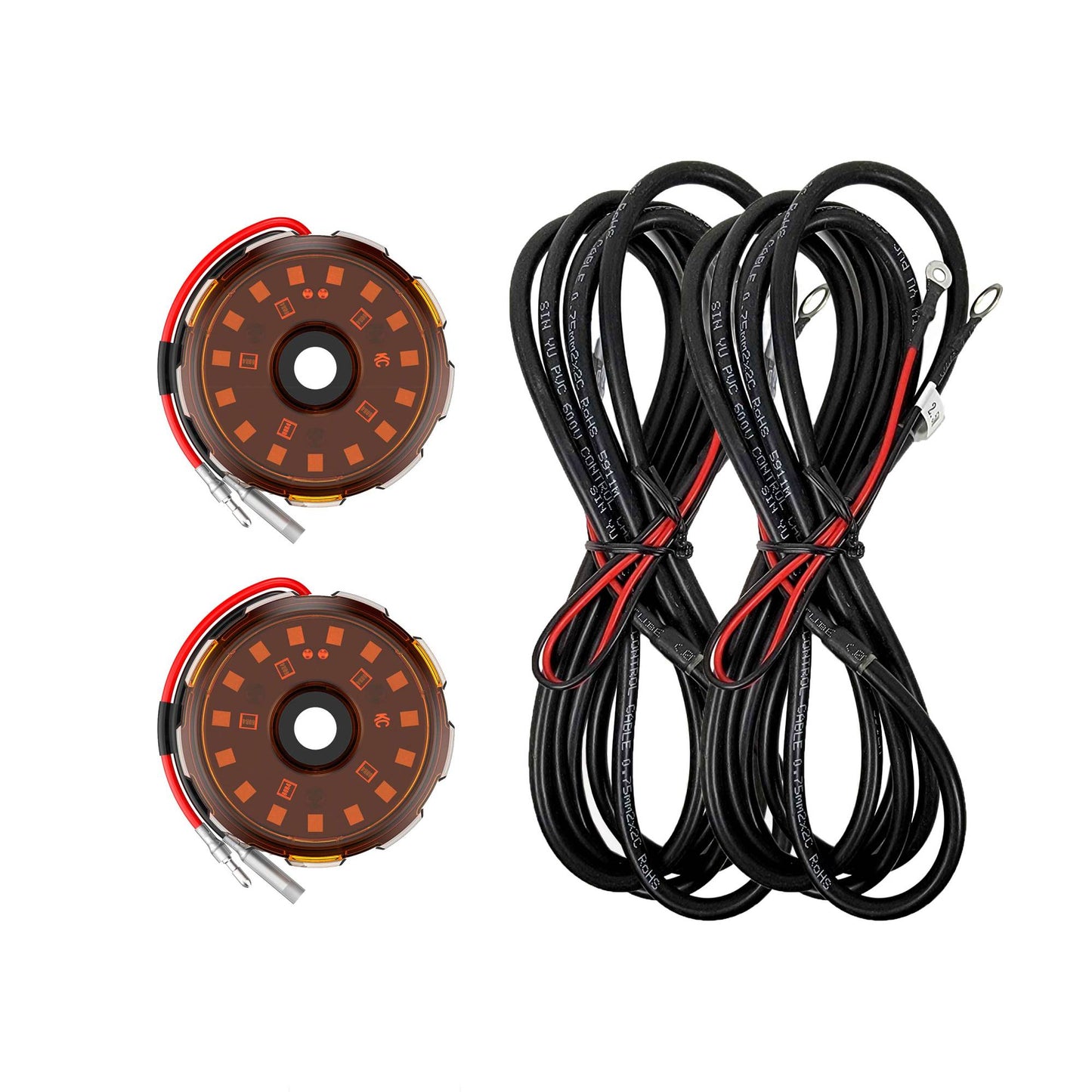KC Two- Light Add-On Cyclone V2 Kit Amber KC Hilites-6