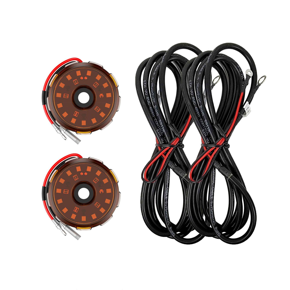 KC Two- Light Add-On Cyclone V2 Kit Amber KC Hilites-6