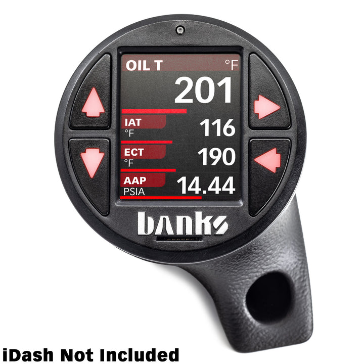 Upper iDash Stealth Pod Mount for 18-23 Jeep JL and 20-23 Gladiator Banks Power-3