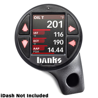 Upper iDash Stealth Pod Mount for 18-23 Jeep JL and 20-23 Gladiator Banks Power-3