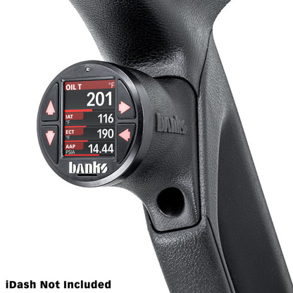 Upper iDash Stealth Pod Mount for 18-23 Jeep JL and 20-23 Gladiator Banks Power-4