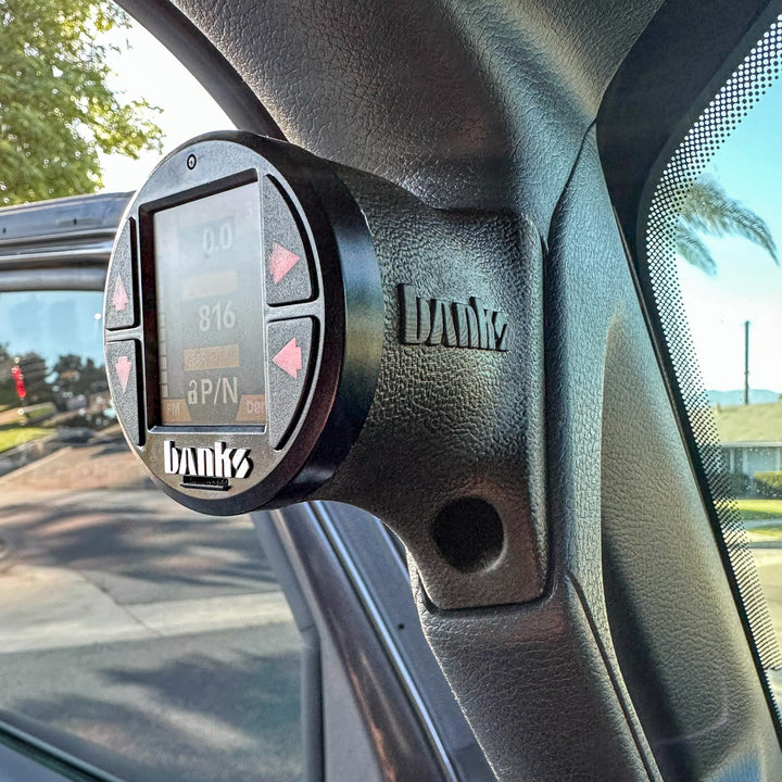 Upper iDash Stealth Pod Mount for 18-23 Jeep JL and 20-23 Gladiator Banks Power-6