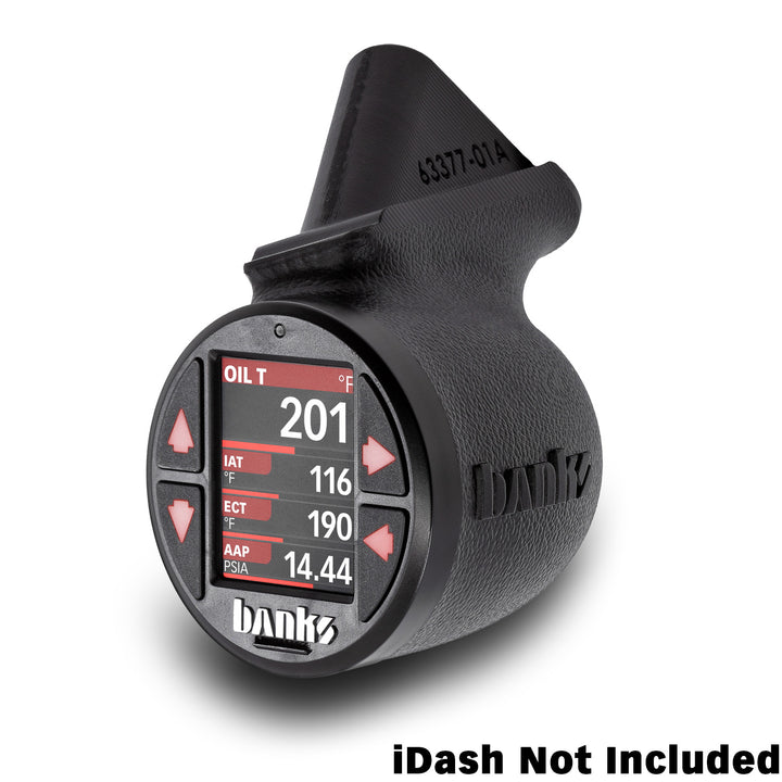 Lower iDash Stealth Pod Mount for 18-23 Jeep JL and 20-23 Gladiator Banks Power-1