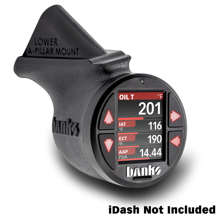 Lower iDash Stealth Pod Mount for 18-23 Jeep JL and 20-23 Gladiator Banks Power-3
