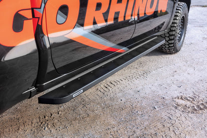 RB10 Running Boards With Mounting Brackets Textured Black 2019-2026 Silverado/Sierra 1500/2500 HD Go Rhino-3