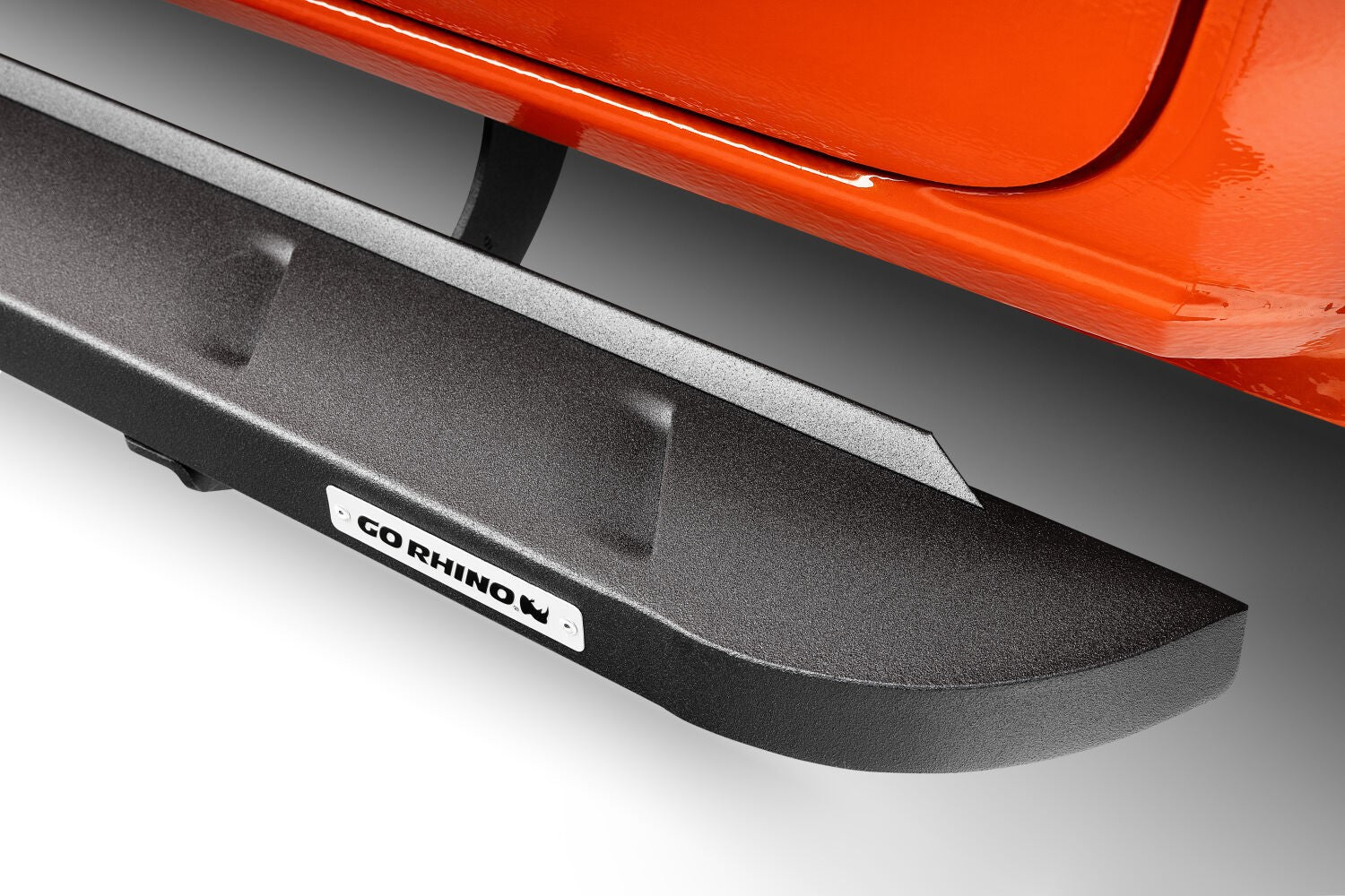 RB10 Slim Line Running Boards With Mounting Brackets Textured Black 1999-2016 Ford F-250/F-350 Extended Cab Go Rhino-1