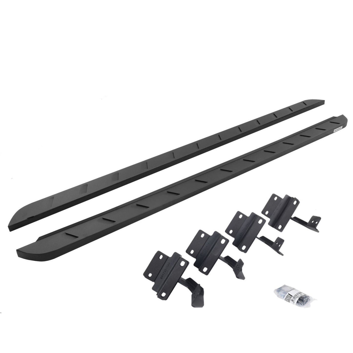 RB10 Slim Line Running Boards With Mounting Brackets Textured Black 2017-2026 Ford F-150/F-250/F-350 Go Rhino-1