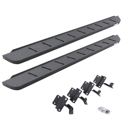 RB10 Running Boards With Mounting Brackets Protective Bedliner Coating 2015-2026 Ford F-150/ F-250/F-350 Extended Cab Go Rhino-1