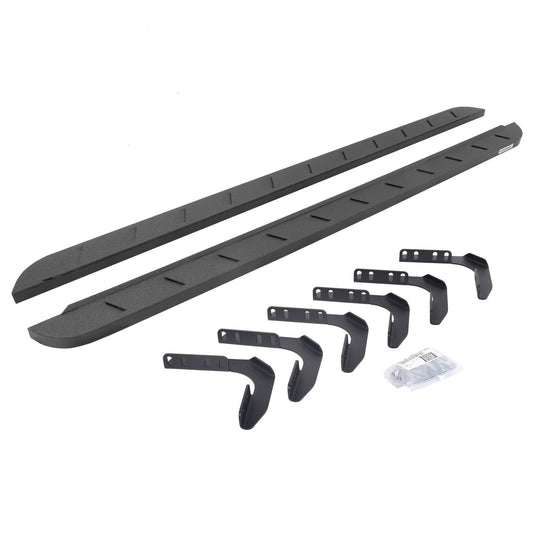 RB10 Slim Line Running Boards With Mounting Brackets Protective Bedliner Coating 1999-2016 Ford F-250/F-350 Go Rhino