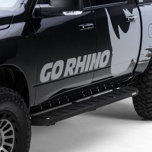 RB10 Running Boards With Mounting Brackets Protective Bedliner Coating 2015-2018 Ram 1500 Go Rhino