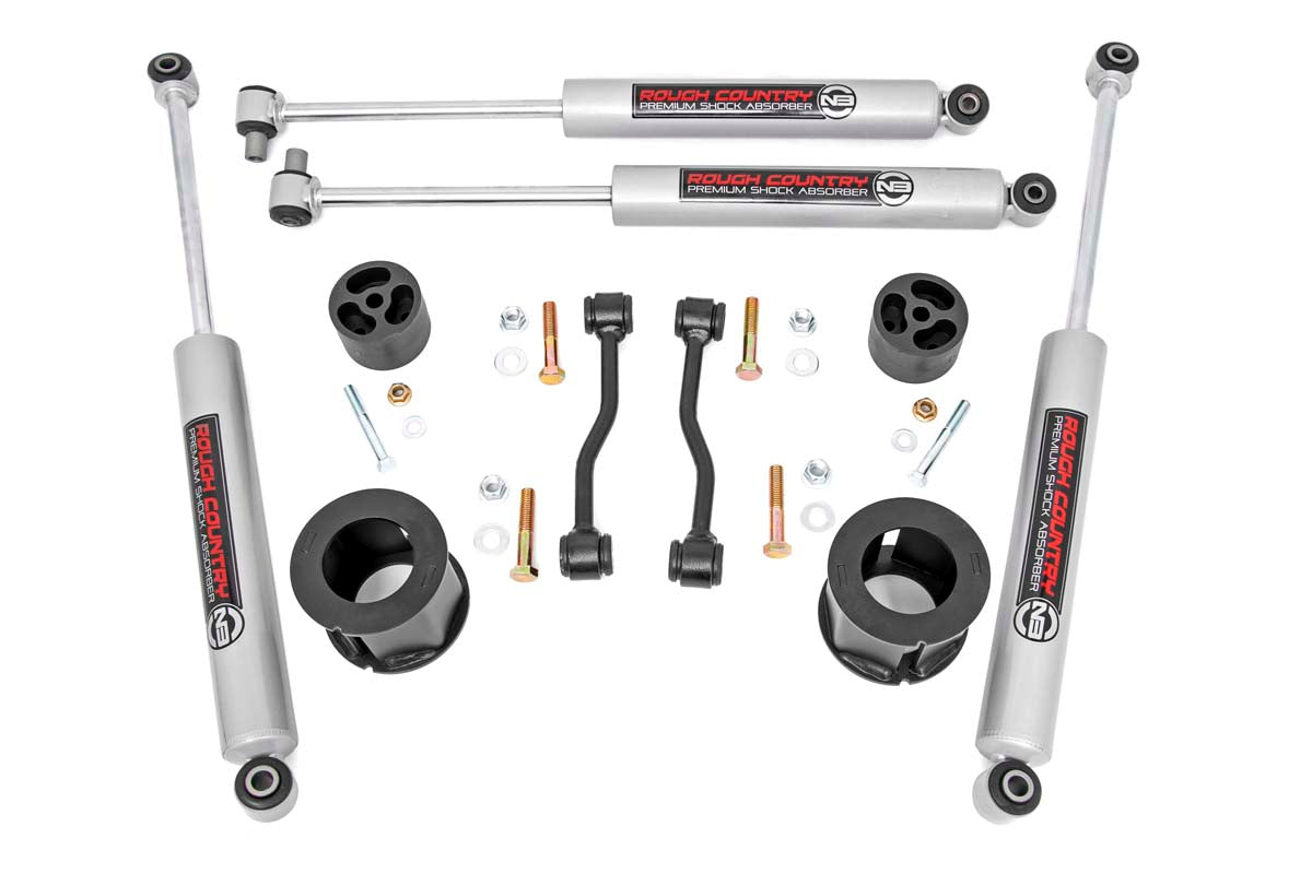 Rough Country 2.5 Inch Jeep Suspension Lift Kit w/N3 Shocks 20-UP Gladiator Rough Country