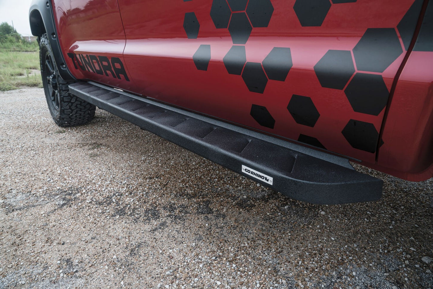 RB10 Running Boards With Mounting Brackets Textured Black 2007-2021 Toyota Tundra Go Rhino-4