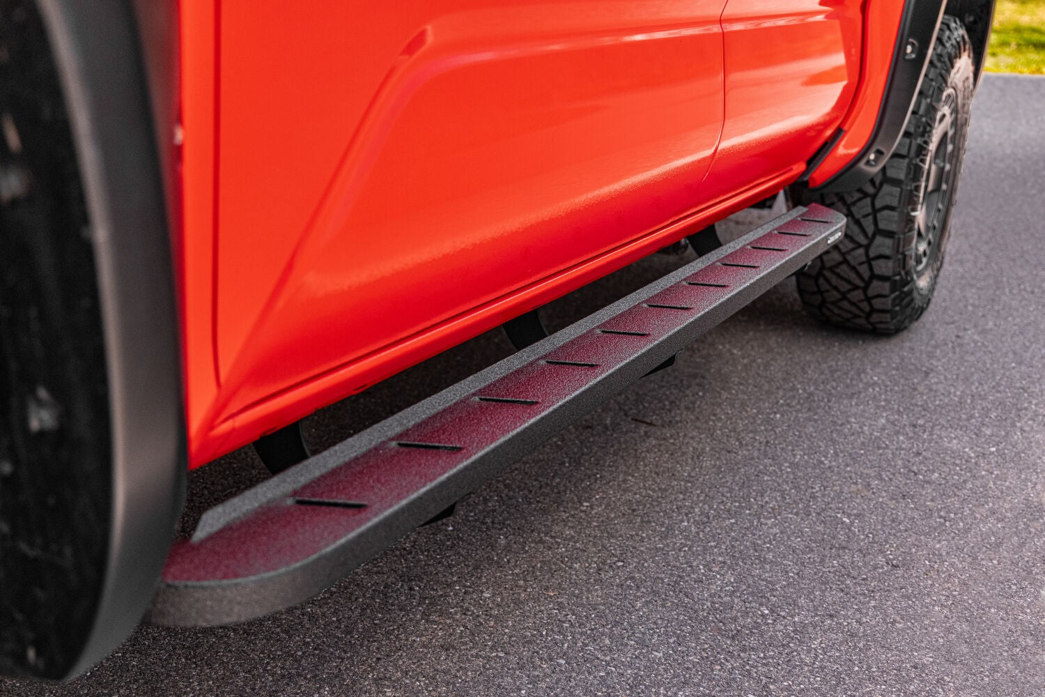 RB10 Slim Line Running Boards W/Brackets Bedliner coating 2024-2026 Toyota Tacoma Go Rhino-1