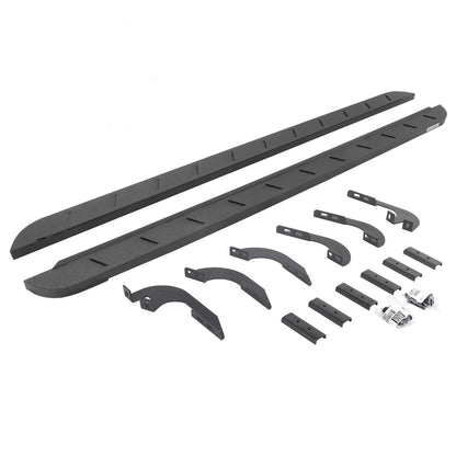 RB10 Slim Line Running Boards W/Brackets Bedliner coating 2024-2026 Toyota Tacoma Go Rhino-6