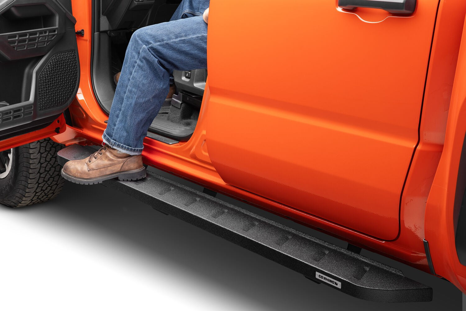RB10 Running Boards W/Brackets Kit Bedliner coating 2024-2026 Toyota Tacoma Go Rhino-6