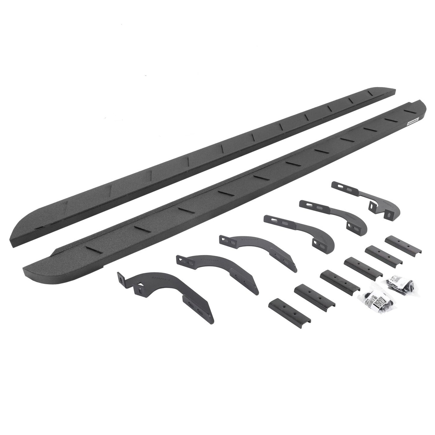 RB10 Slim Line Running Boards with Mounting Brackets Kit Protective Bedliner coating 2024-2026 Toyota Tacoma Go Rhino-6