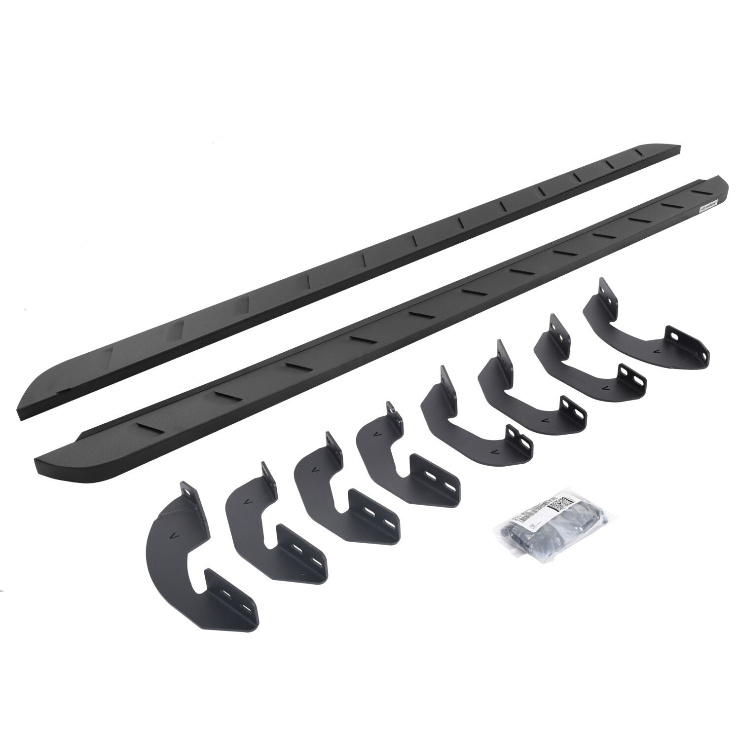 RB10 Slim Running Boards Complete Kit: RB10 Slim Running board + Brackets Textured Black 2023-2026 Toyota Sequoia Go Rhino