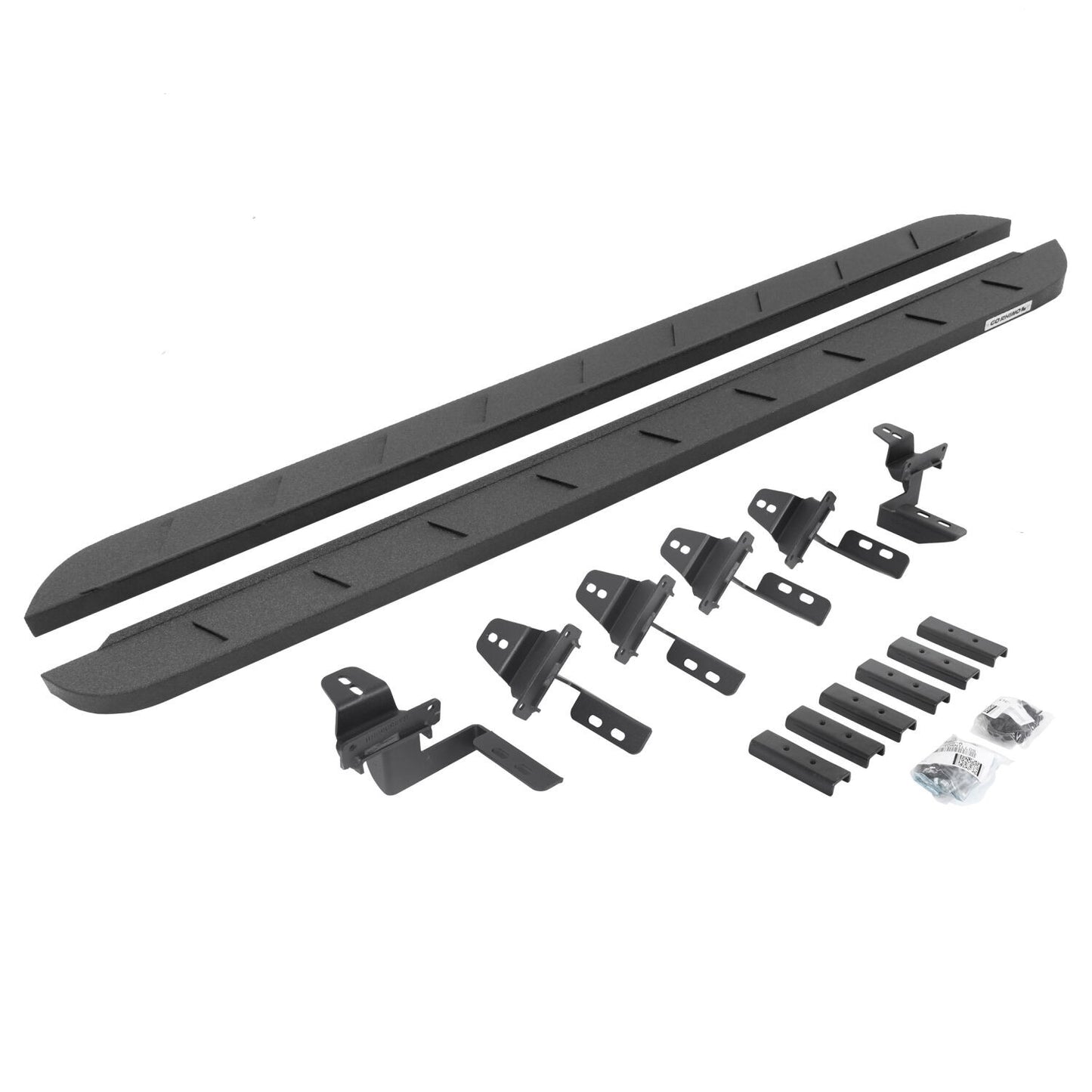 RB10 Slim Line Running Boards With Mounting Brackets Protective Bedliner Coating 2018-2018 Jeep Wrangler JK Go Rhino