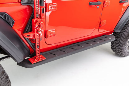 RB10 Running Boards With Mounting Brackets Protective Bedliner Coating 2018-2026 Jeep Wrangler Go Rhino-3