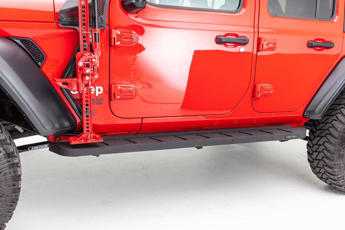 RB10 Running Boards With Mounting Brackets Protective Bedliner Coating 2018-2026 Jeep Wrangler Go Rhino-4