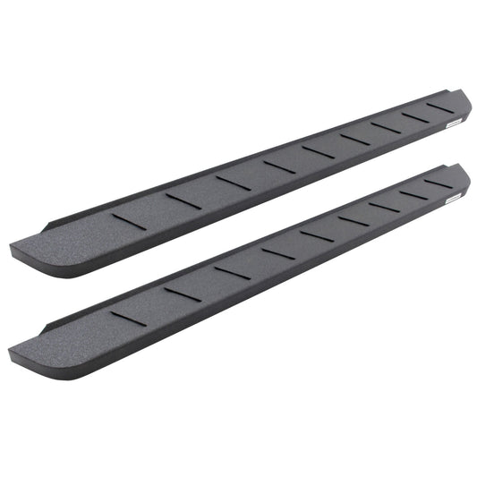 RB10 Running Boards With Mounting Brackets & 1 Pair of Drop Steps Kit Protective Bedliner Coating For 2007-2018 Jeep Wrangler JK 2 Door Go Rhino-1