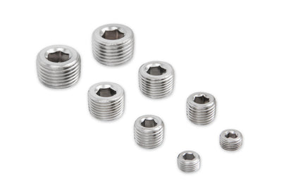 Pipe Plugs 8-Piece Set Includes Two 1/8 Inch NPT Two 1/4 Inch NPT Two 3/8 Inch NPT Two 1/2 Inch NPT Mr Gasket-2