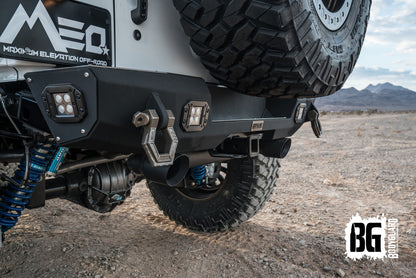 2007-2018 Jeep Wrangler JK Rear Bumper Stubby Reverse Light Cutouts End Cap Light Cutouts Bodyguard Bumpers-7