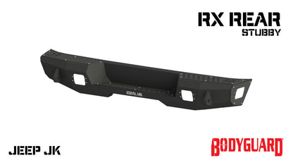 2007-2018 Jeep Wrangler JK Rear Bumper Stubby Reverse Light Cutouts End Cap Light Cutouts Bodyguard Bumpers