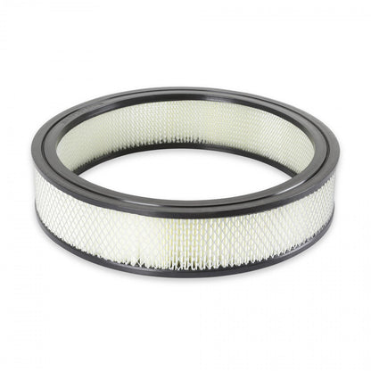 Air Filter 14 Inch x 3 Inch Replacement White manufactures replacement air filter element 14 Inch Inch Diameter and 3 Inch Inch Tall Mr Gasket