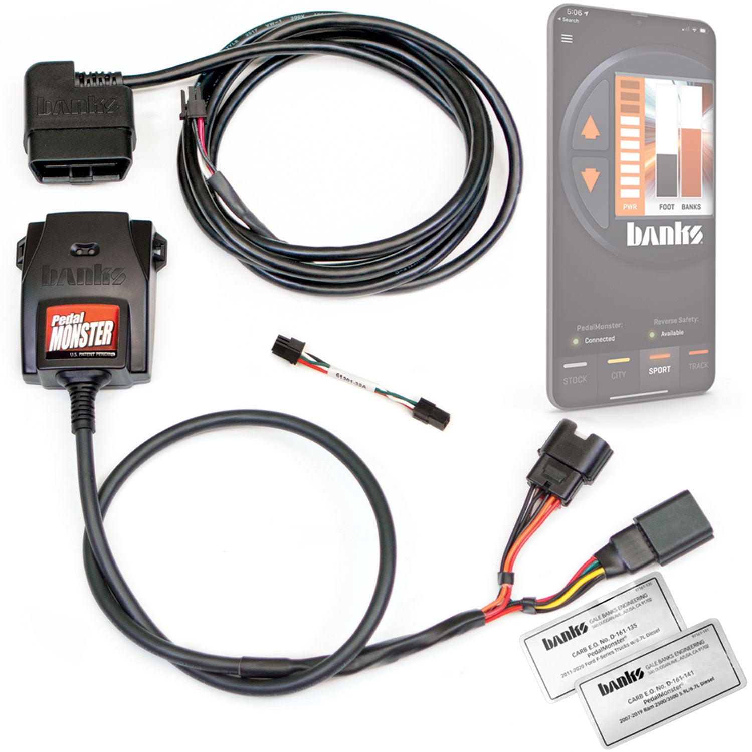 PedalMonster Throttle Sensitivity Booster Standalone for 07-19 Ram 2500/3500 11-20 Ford F-Series 6.7L Banks Power-1