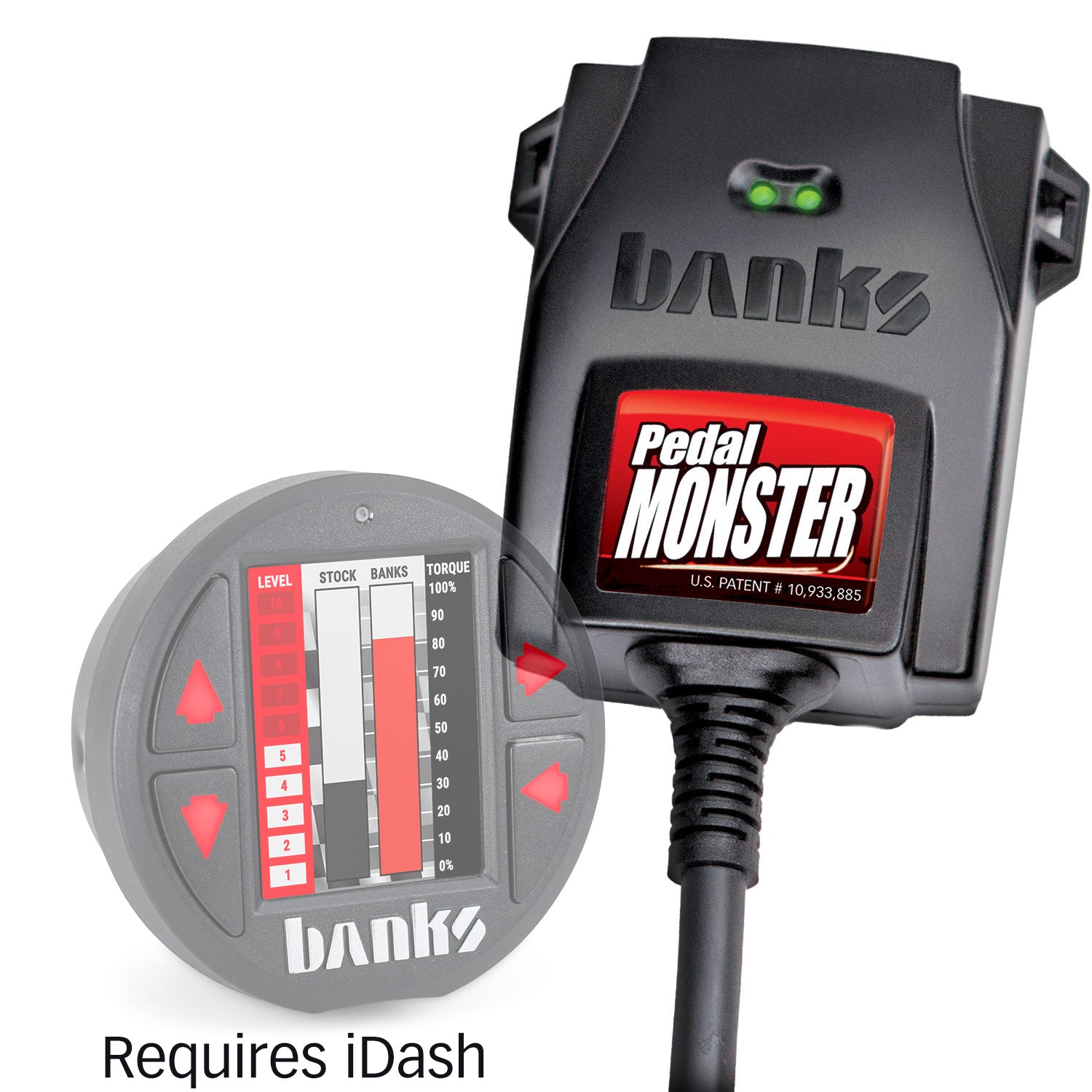 PedalMonster, Throttle Sensitivity Booster for use with existing iDash and/or Derringer for many Chevy/GMC, Chrysler, Dodge, Jeep, Nissan Banks Power