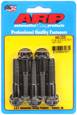 7/16-14 12-Point 1/2 Wrenching Bolts - Chrome Moly Black Oxide 5 Piece ARP Racing Products-12