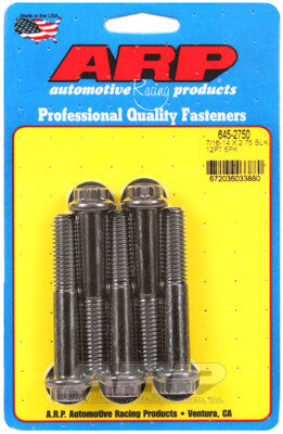 7/16-14 12-Point 1/2 Wrenching Bolts - Chrome Moly Black Oxide 5 Piece ARP Racing Products-9