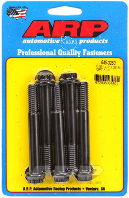 7/16-14 12-Point 1/2 Wrenching Bolts - Chrome Moly Black Oxide 5 Piece ARP Racing Products-7