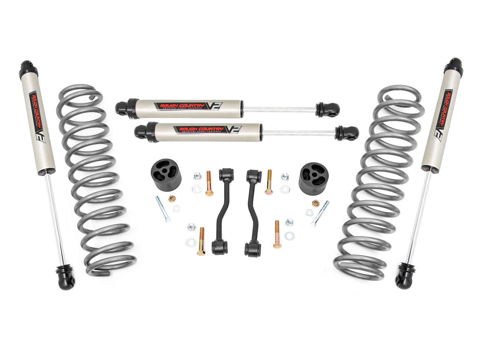 Rough Country 2.5 Inch Leveling Kits Springs V2 20-Up Jeep Gladiator JT 4WD Rough Country