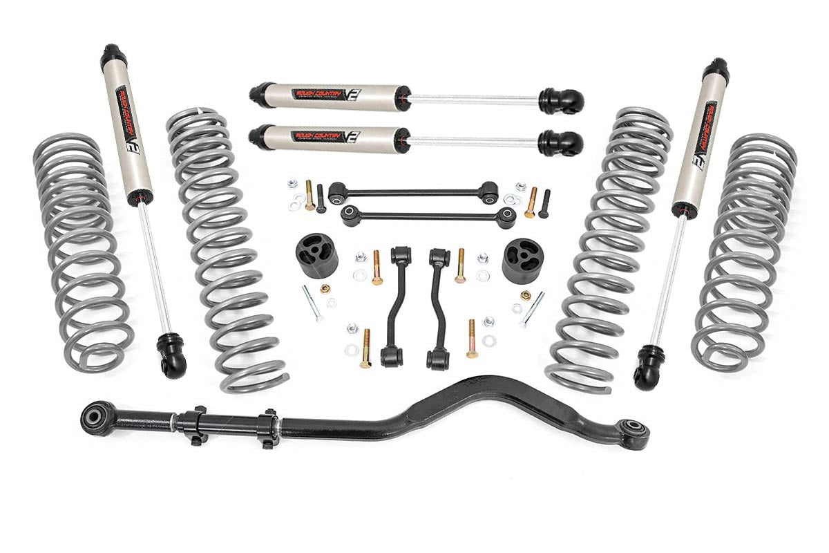 Rough Country 3.5 Inch Lift Kit Springs with V2 Shocks 20-Up Jeep Gladiator JT 4WD Rough Country
