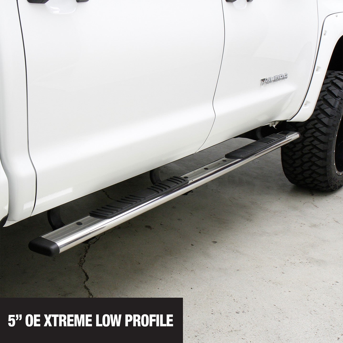 5 Inch OE Xtreme Low Profile SideSteps Boards Only Polished Stainless Steel 2011-2013 Kia Sportage 2013-2015 Ford Escape Go Rhino-2