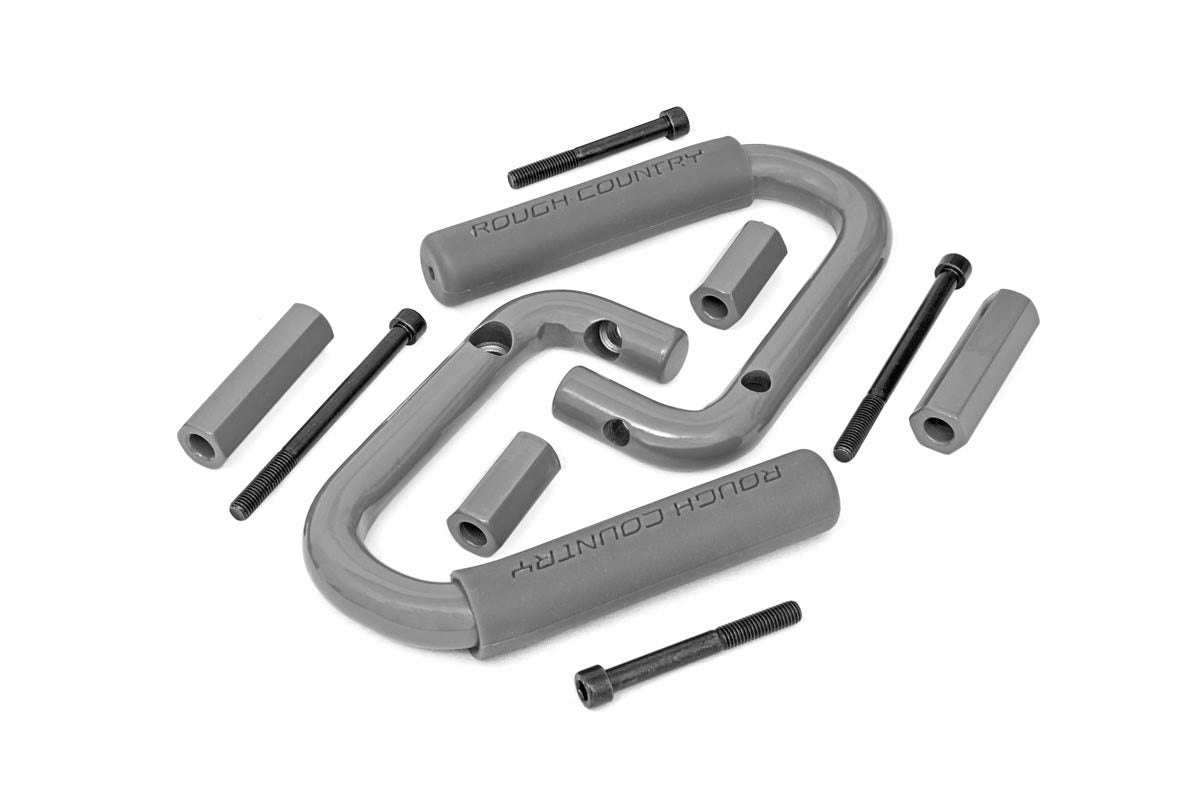 Rough Country Jeep Front Solid Steel Grab Handles 07-18 Wrangler JK Rough Country
