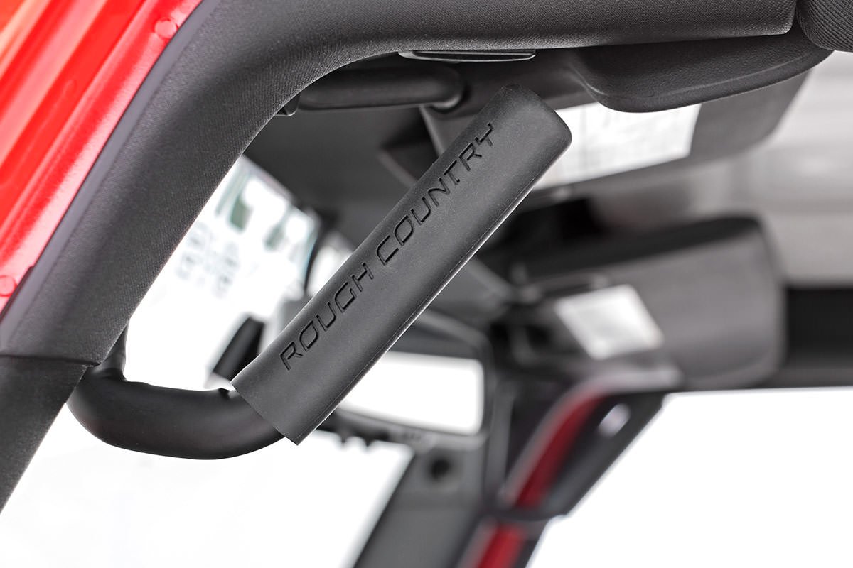 Rough Country Jeep Front Solid Steel Grab Handles 07-18 Wrangler JK Rough Country