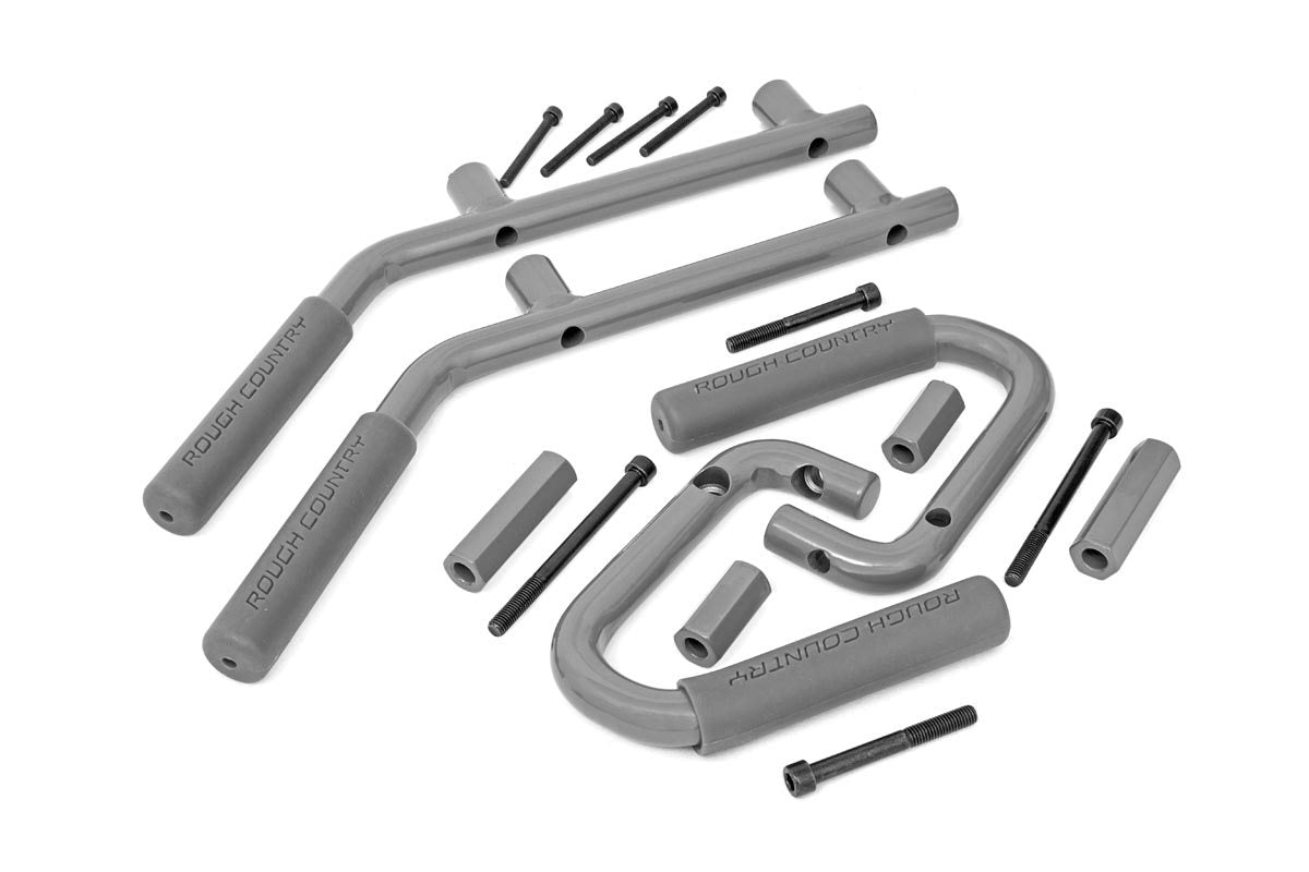 Rough Country Jeep Solid Steel Grab Handle Set 07-18 Wrangler JK Rough Country