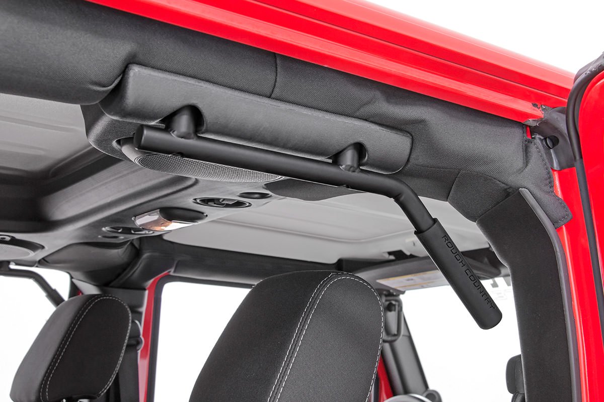 Rough Country Jeep Solid Steel Grab Handle Set 07-18 Wrangler JK Rough Country