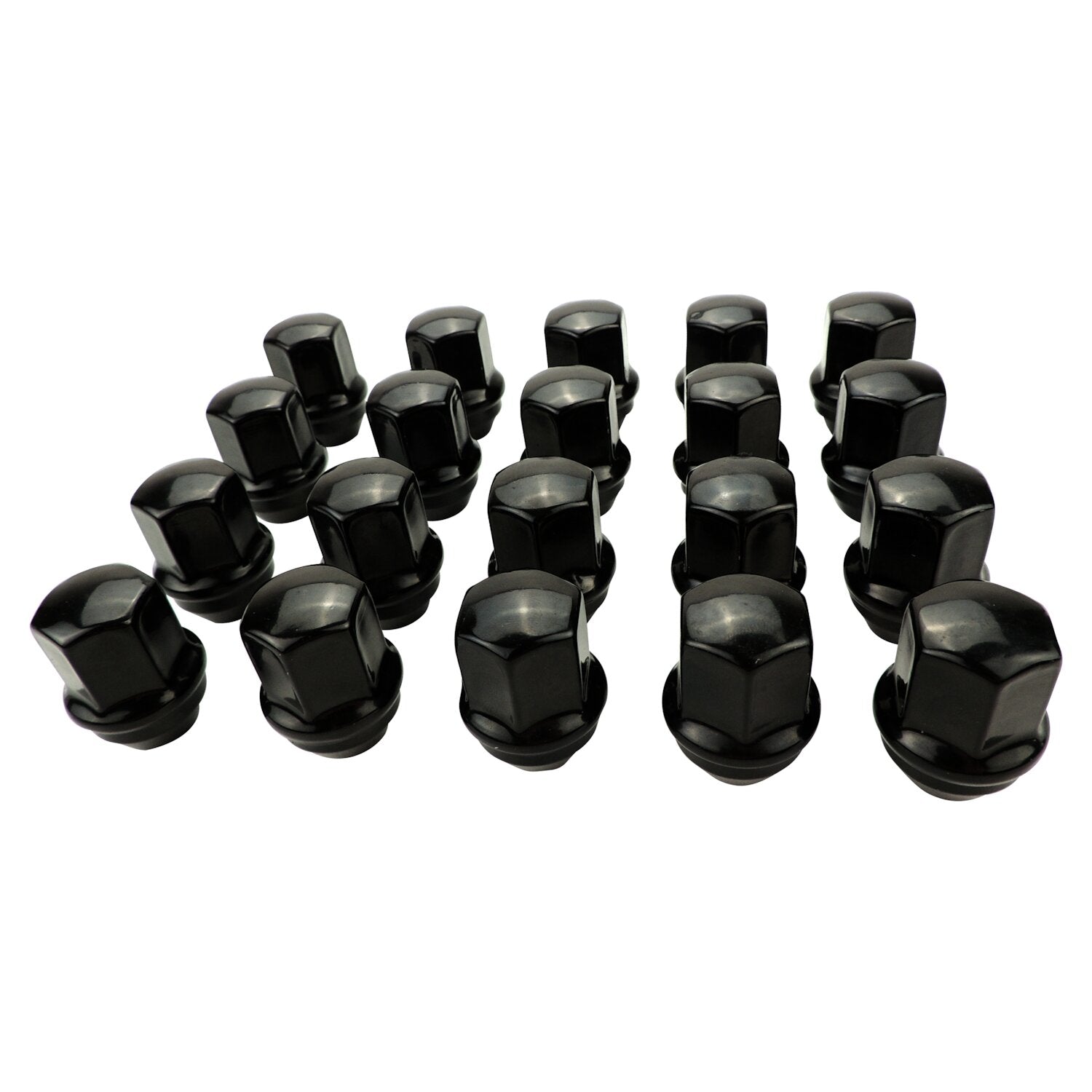Black Lug Nut Kit for 2011+ Jeep JL, JT, WK2, & WL Models, M14 x 1.5 Threads Crown Automotive