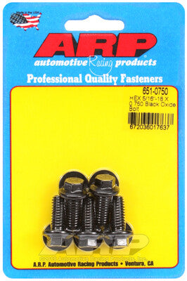 5/16 Inch Hex Bolts - Chrome Moly Black Oxide ARP Racing Products-36