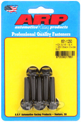 5/16 Inch Hex Bolts - Chrome Moly Black Oxide ARP Racing Products-34