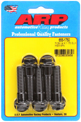 7/16-14 Hex 1/2 Wrenching Black Oxide Chrome Moly Bolts 5 Piece ARP Racing Products-13