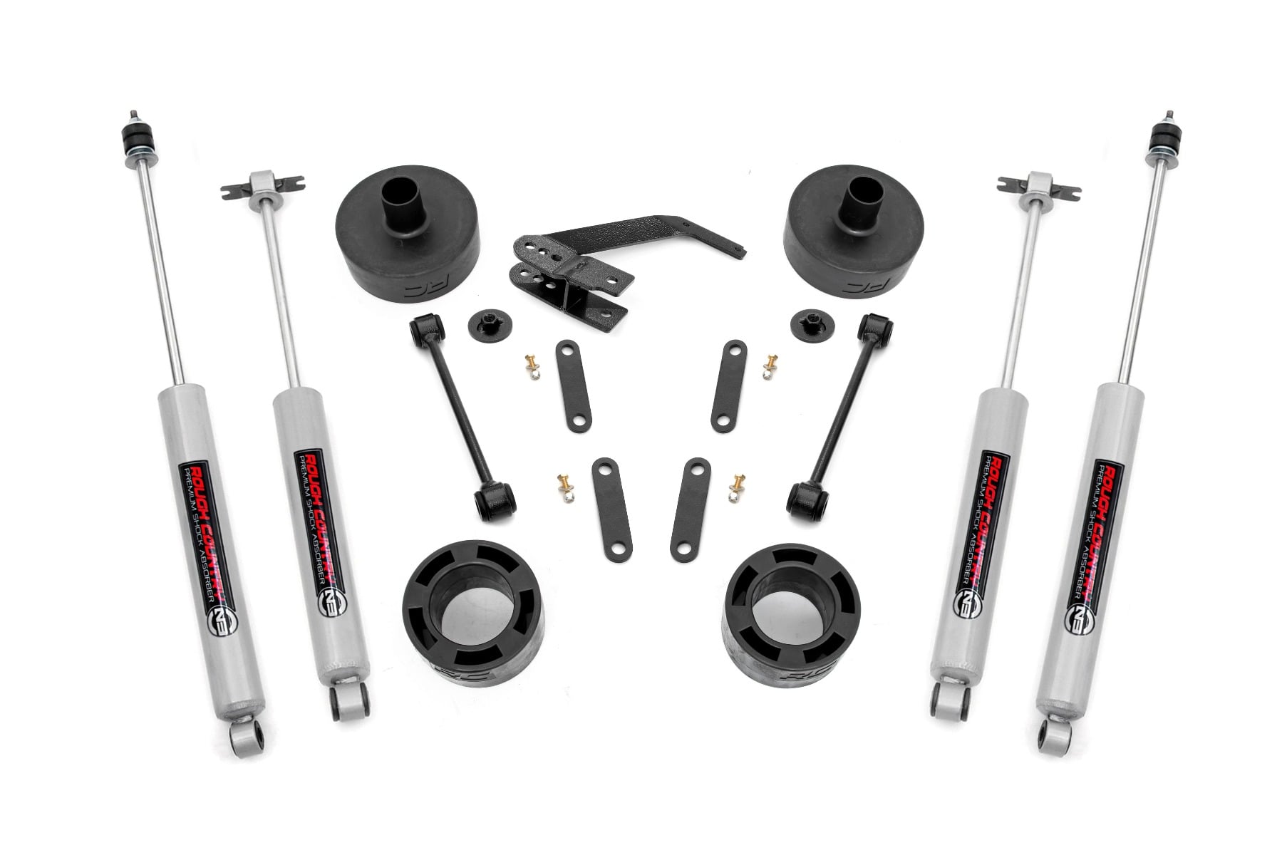 2.5 Inch Lift Kit Spacers N3 Jeep Wrangler JK/Wrangler Unlimited (07-18) Rough Country