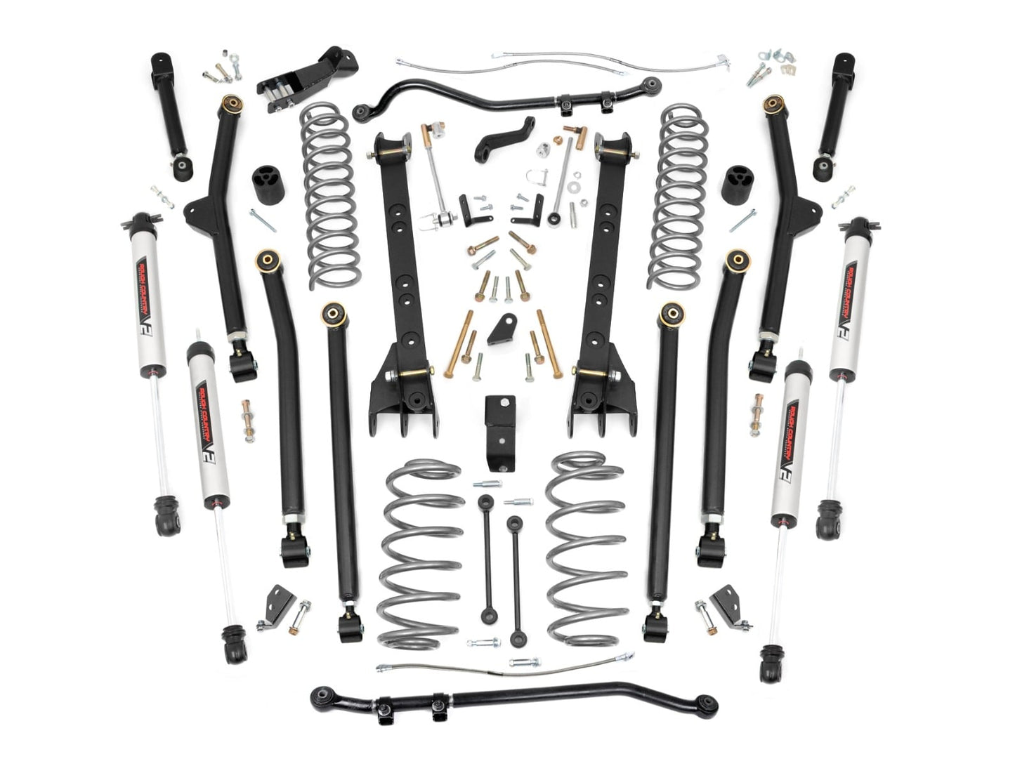 4 Inch Lift Kit Long Arm V2 Jeep Wrangler TJ 4WD (1997-2006) Rough Country